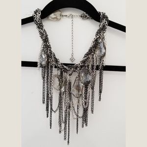 BCBGmaxazria Gunmetal Statement Neckace